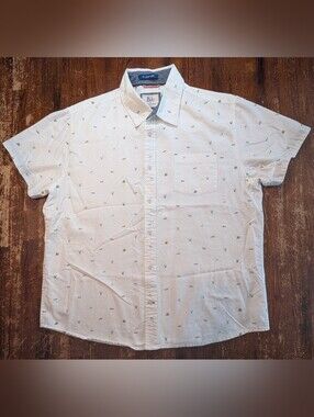 Rebel James & Charli Short Sleeve XL Button Shirt Summer Lightweight Cotton Top
